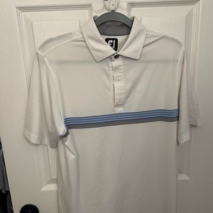 Mens Footjoy Golf Polo Shirt Small White FJ Titleist Stretchy